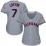 Cleveland Indians #7 Kenny Lofton Grey Road Womens Stitched MLB Jersey