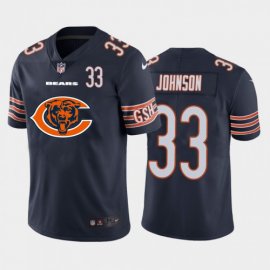 Chicago Chicago Bears #33 Jaylon Johnson Navy Blue Mens Nike Big Team Logo Player Vapor Limited NFL Jersey