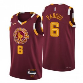 Cleveland Cleveland Cavaliers #6 Kevin Pangos Mens Nike Wine 2021/22 Swingman NBA Jersey – City Edition Mens