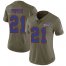 Nike Buffalo Bills #21 Jordan Poyer Olive Womens Stitched NFL Limited 2017 Salute to Service Jersey