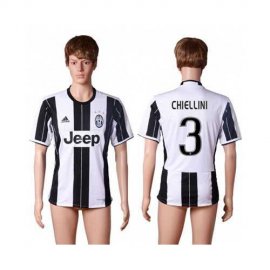 Juventus #3 Chiellini Home Soccer Club Jersey