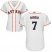 Houston Astros #7 Craig Biggio White Home Womens Stitched MLB Jersey