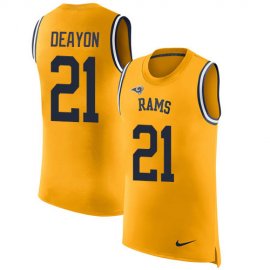 Nike Los Angeles Rams #21 Donte Deayon Gold Mens Stitched NFL Limited Rush Tank Top Jersey