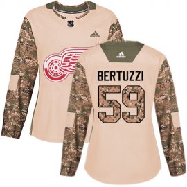 Adidas Detroit Red Wings #59 Tyler Bertuzzi Camo Authentic 2017 Veterans Day Womens Stitched NHL Jersey