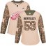 Adidas Detroit Red Wings #59 Tyler Bertuzzi Camo Authentic 2017 Veterans Day Womens Stitched NHL Jersey