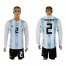 Argentina #2 Mercado Home Long Sleeves Soccer Country Jersey