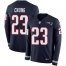 Nike New England Patriots #23 Patrick Chung Navy Blue Team Color Mens Stitched NFL Limited Therma Long Sleeve Jersey