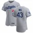 Los Angeles Dodgers #43 Edwin Rios Mens Nike Gray Road 2020 World Series Champions Authentic Team MLB Jersey