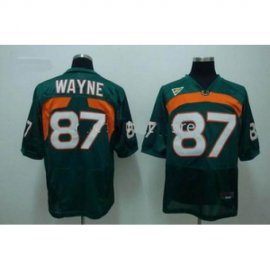 Miami Hurricanes 87 Wayne green NCAA Jerseys