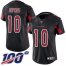 Nike Arizona Cardinals #10 DeAndre Hopkins Black Womens Stitched NFL Limited Rush 100th Season Jersey