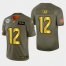 Seattle Seahawks #12 Fan Mens Nike Olive Gold 2019 Salute to Service Limited NFL 100 Jersey