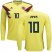 Colombia #10 James Home Long Sleeves Soccer Country Jersey
