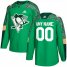 Mens Adidas Pittsburgh Penguins Personalized Green St. Patricks Day Custom Practice NHL Jersey