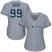 New York Yankees #99 Aaron Judge Grey Road Womens Stitched MLB Jersey