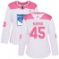 Adidas New York Rangers #45 Kappo Kakko White/Pink Authentic Fashion Womens Stitched NHL Jersey