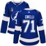 Adidas Tampa Bay Lightning #71 Anthony Cirelli Blue 2022 Stanley Cup Final Patch Womens Home Authentic Stitched NHL Jersey Womens
