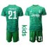 Juventus #21 Pinsoglio Green Goalkeeper Kid Soccer Club Jersey