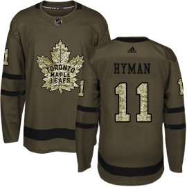 Adidas Toronto Maple Leafs #11 Zach Hyman Green Salute to Service Stitched NHL Jersey