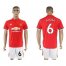 Manchester United #6 Pogba Red Home Soccer Club Jersey