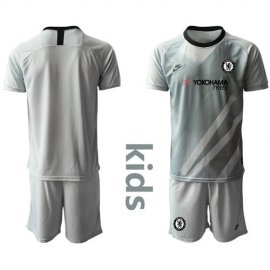 Chelsea Blank Grey Goalkeeper Kid Soccer Club Jersey