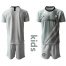 Chelsea Blank Grey Goalkeeper Kid Soccer Club Jersey