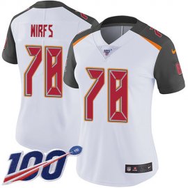 Nike Tampa Bay Buccaneers #78 Tristan Wirfs White Womens Stitched NFL 100th Season Vapor Untouchable Limited Jersey