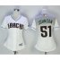 Arizona Diamondbacks #51 Randy Johnson White Home Womens Stitched MLB Jersey