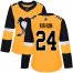 Adidas Pittsburgh Penguins #24 Dominik Kahun Gold Alternate Authentic Womens Stitched NHL Jersey
