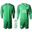 Marseille Blank Green Goalkeeper Long Sleeves Kid Soccer Club Jersey