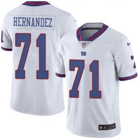 Nike New York Giants #71 Will Hernandez White Mens Stitched NFL Limited Rush Jersey