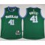 Dallas Mavericks #41 Dirk Nowitzki Green Hardwood Classics Performance Stitched NBA Jersey