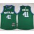 Dallas Mavericks #41 Dirk Nowitzki Green Hardwood Classics Performance Stitched NBA Jersey