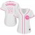 Chicago Cubs #12 Kyle Schwarber White/Pink Fashion Womens Stitched MLB Jersey