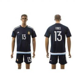 Argentina #13 Funes Away Soccer Country Jersey