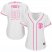 San Francisco Giants #28 Buster Posey White/Pink Fashion Womens Stitched MLB Jersey