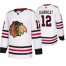 Chicago Blackhawks #12 Alex Debrincat 2019-20 Away Authentic Player White NHL Jersey
