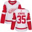 Adidas Detroit Red Wings #35 Jimmy Howard White Road Authentic Womens Stitched NHL Jersey