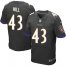 Nike Baltimore Ravens #43 Justice Hill Black Alternate Mens Stitched NFL New Elite Jersey