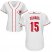 Cincinnati Reds #15 Nick Senzel White Home Womens Stitched MLB Jersey