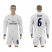 Real Madrid #6 Nacho White Home Long Sleeves Soccer Club Jersey