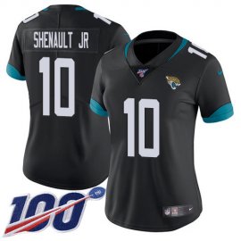 Nike Jacksonville Jaguars #10 Laviska Shenault Jr. Black Team Color Womens Stitched NFL 100th Season Vapor Untouchable Limited Jersey