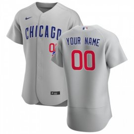 Chicago Cubs Custom Mens Nike Gray Road 2020 Authentic Team Jersey