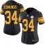 Nike Pittsburgh Steelers #34 Terrell Edmunds Black Womens Stitched NFL Limited Rush Jersey