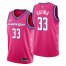 Nike Washington Wizards #33 Kyle Kuzma Mens 2022-23 City Edition NBA Jersey – Cherry Blossom Pink Mens