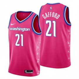 Nike Washington Wizards #21 Daniel Gafford Mens 2022-23 City Edition NBA Jersey – Cherry Blossom Pink Mens