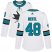 Adidas San Jose Sharks #48 Tomas Hertl White Road Authentic Womens Stitched NHL Jersey