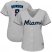 Miami Marlins #9 Lewis Brinson Grey Road Womens Stitched MLB Jersey