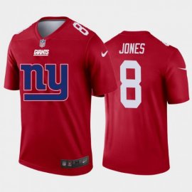 New York New York Giants #8 Daniel Jones Red Mens Nike Big Team Logo Vapor Limited NFL Jersey