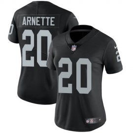 Nike Las Vegas Raiders #20 Damon Arnette Black Team Color Womens Stitched NFL Vapor Untouchable Limited Jersey