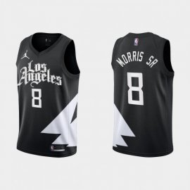 Los Angeles Los Angeles Clippers #8 Marcus Morris Sr. Black Mens Nike NBA 2022-23 Statement Edition Jersey Mens